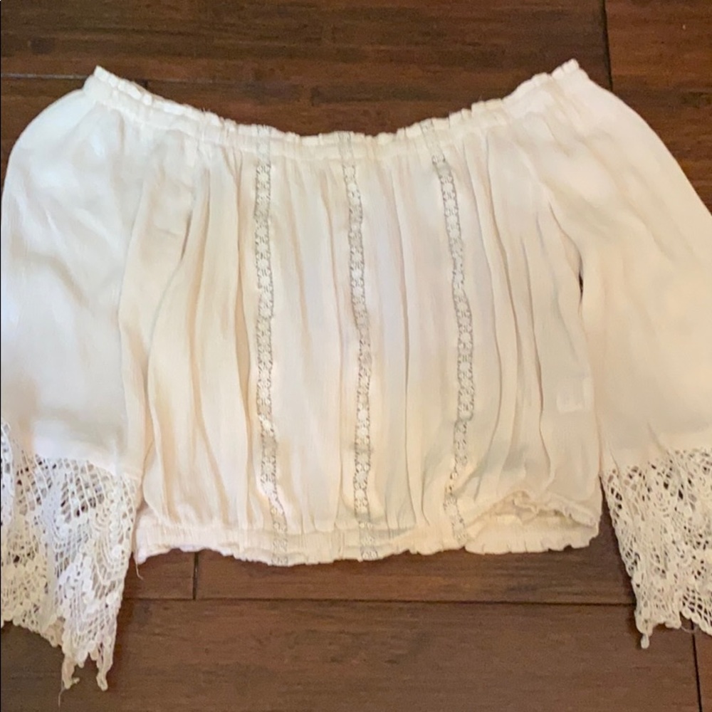 Off the shoulder crop top